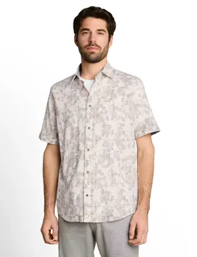 Printed slubyarn shirt male