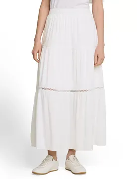 XS maxi volant skirt female
