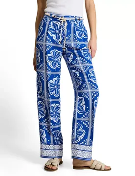 Linen wide leg pants female