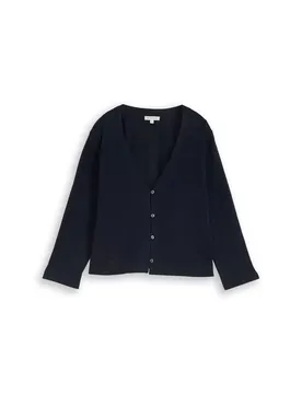 Knit short v-neck cardigan female