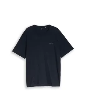 XL plus printed slub t-shirt male