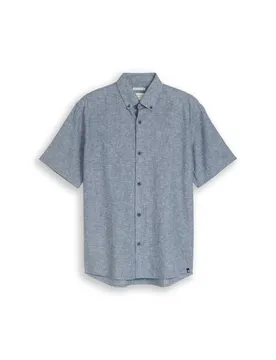 XXL relaxed cotton linen shirt male