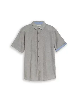 Cotton linen shirt male