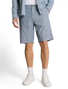 XL relaxed linen chino shorts male