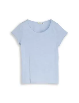 T-shirt slub jersey wide crew female