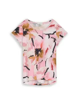 T-shirt slub jersey wide crew female