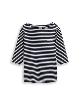 T-Shirt boatneck stripe female