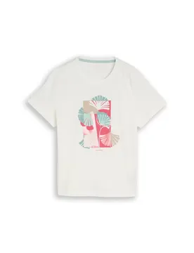 T-shirt crew neck front print femae