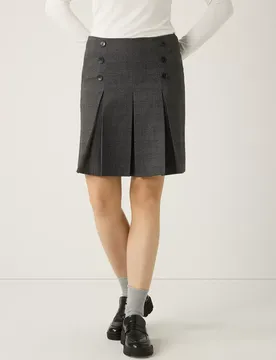 Glencheck Pleated Skirt female