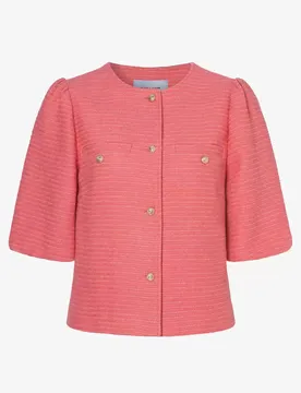 Bouclé Jacket w Balloon Sleeve female