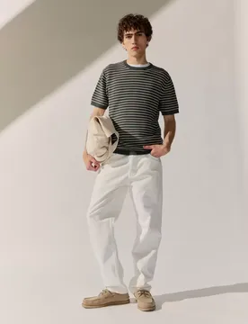 Rundhals Strick Shirt 1/2 Arm male