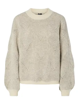 PCJENNA L O-NECK KNIT NOO BC female