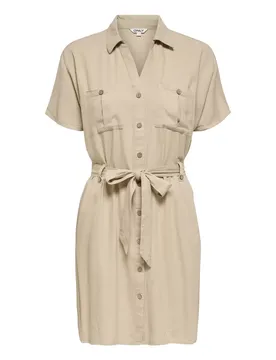 ONLGOA SS LIN BL BELT SHIRT DRESS C feale