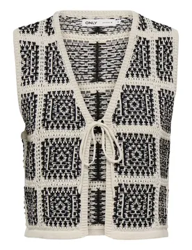 ONLLOA SL STRING CROCHET VEST KNT feale