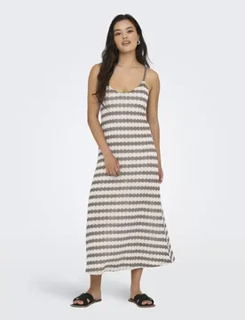 ONLEVARA S/L STRIPE DRESS JRS NOOS female