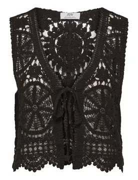 JDYVIC S/L V-NECK TIE VEST KNT feale