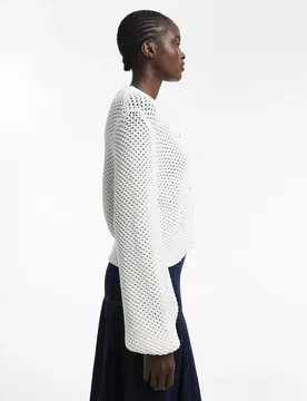 TSEELIE LS OPEN STITCH CARDIGAN feale