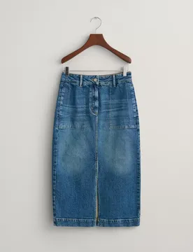 DENIM SLIT SKIRT female