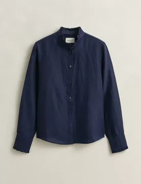 CTN LINEN FRILL COLLAR BLOUSE female