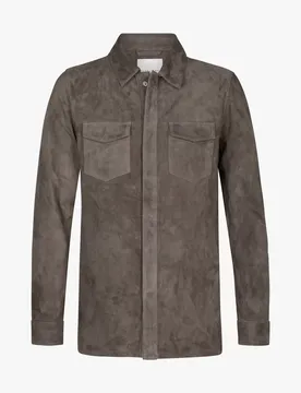 OVERSHIRT SUEDE TAUPE male