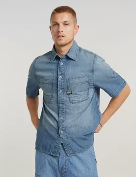 Santed doube pocket reguar shirt mae