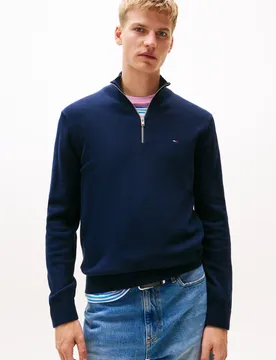 TJM SLM ESS LIGHT ¼ ZIP SWTR EXT male
