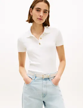 GOLD BUTTON SLIM SS POLO female