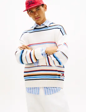 TJM 90S MULTI STRIPES SWEATER male