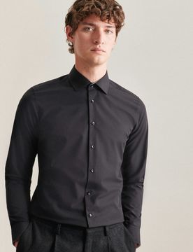X-Slim Business Hemd Uni Schwarz 39