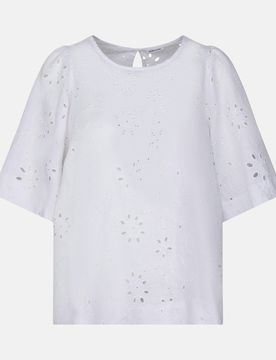 Shirtbluse Stickerei Weiß 40