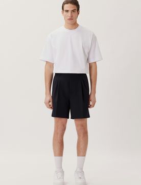 Shorts mit Bundfalten Blau 48