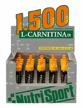 Scatola Di Fiale Di L-carnitina 1500 Arancia 20 Unità Grey
