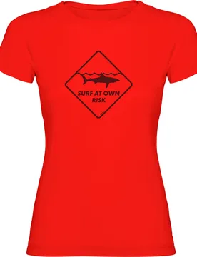 T-shirt à Manches Courtes Surf At Own Risk Red M