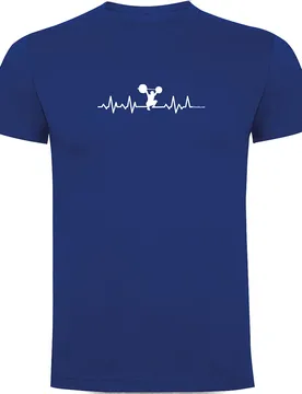 T-shirt à Manches Courtes Fitness Heartbeat Royal Blue M