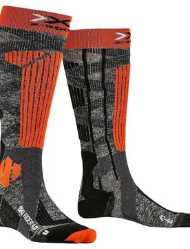 Chaussettes Ski Rider 4.0 Stone Grey Melange / X-Orange EU 35-38 Homme