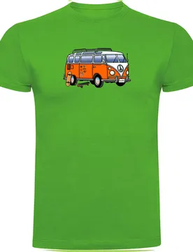 T-shirt à Manches Courtes Hippie Van Skate Green 2XL