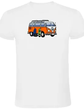 T-shirt à Manches Courtes Hippie Van Wakeboard White S