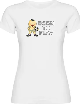T-shirt à Manches Courtes Born To Play Football White XL
