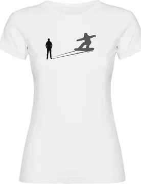 T-shirt à Manches Courtes Snowboarding Shadow White 2XL
