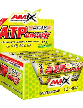 Scatola Di Bevanda Energetica Monodose Atp Energy Vials Arancia 25ml 10 Unità Yellow