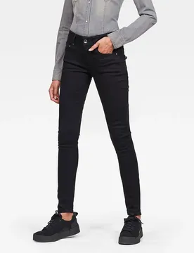 Jean Midge Cody Mid Waist Skinny Pitch Black 23