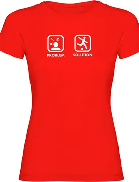T-shirt à Manches Courtes Problem Solution Play Football Red M