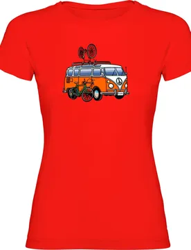 T-shirt à Manches Courtes Hippie Van Bike