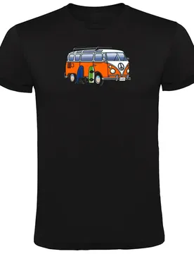T-shirt à Manches Courtes Hippie Van Wakeboard Black L