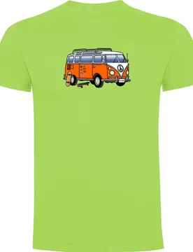 T-shirt à Manches Courtes Hippie Van Skate Light Green L