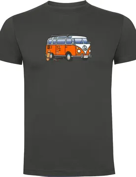 T-shirt à Manches Courtes Hippie Van Skate Dark Grey 3XL