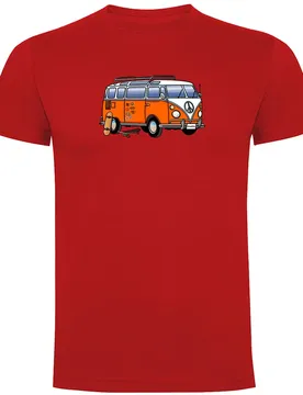 T-shirt à Manches Courtes Hippie Van Skate Red M