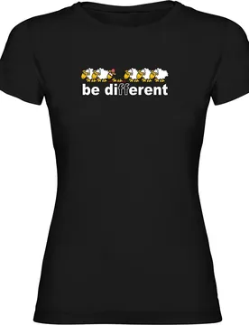 T-shirt à Manches Courtes Be Different Ski Black M