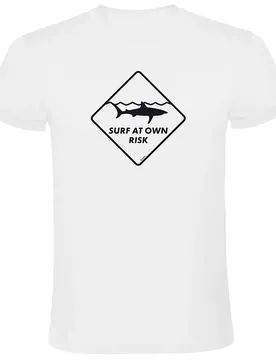 T-shirt à Manches Courtes Surf At Own Risk White S