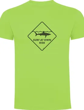 T-shirt à Manches Courtes Surf At Own Risk Light Green S